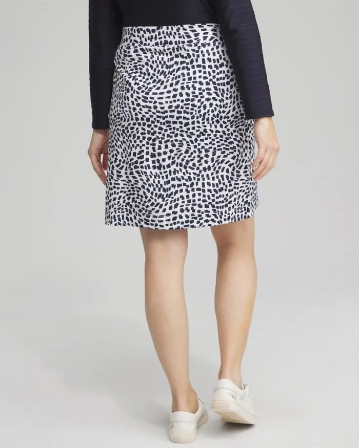 Chico039s Pants Zenergy UPF Knit Square Dots Skort Classic Navy 8211 Clothing