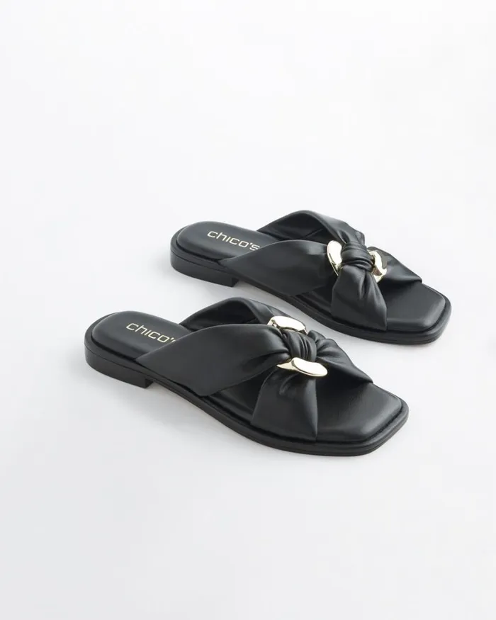 Chico039s Shoes Black Leather Sandals Black 8211 Shoes and Accessories