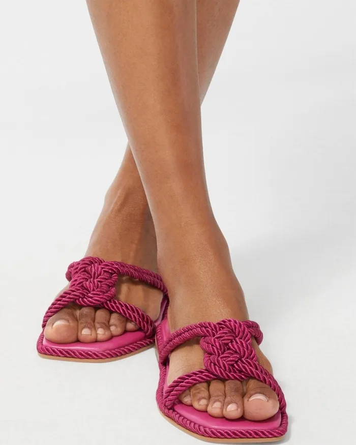Chico039s Shoes Cord Sandals Botanic Berry 8211 Shoes and Accessories