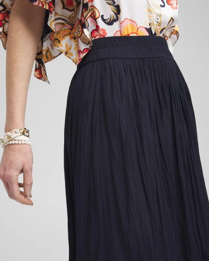Chico039s Skirts Pullon Maxi Skirt Classic Navy 8211 Clothing
