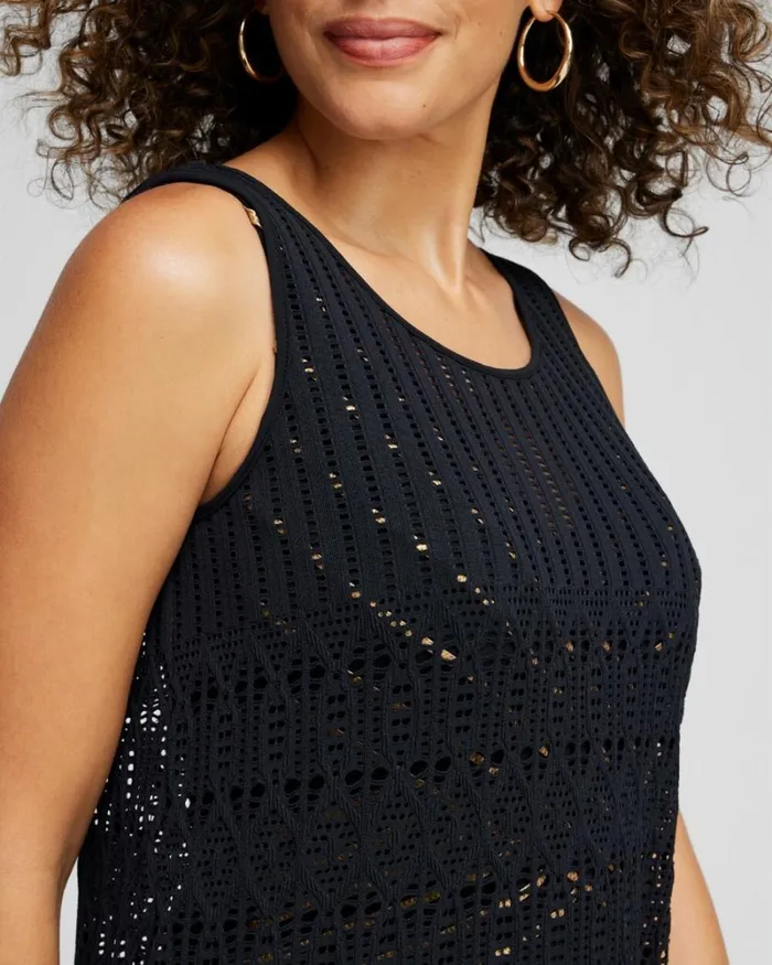 Chico039s Swim Gottex Swim Coverup Dress Black 8211 Clothing