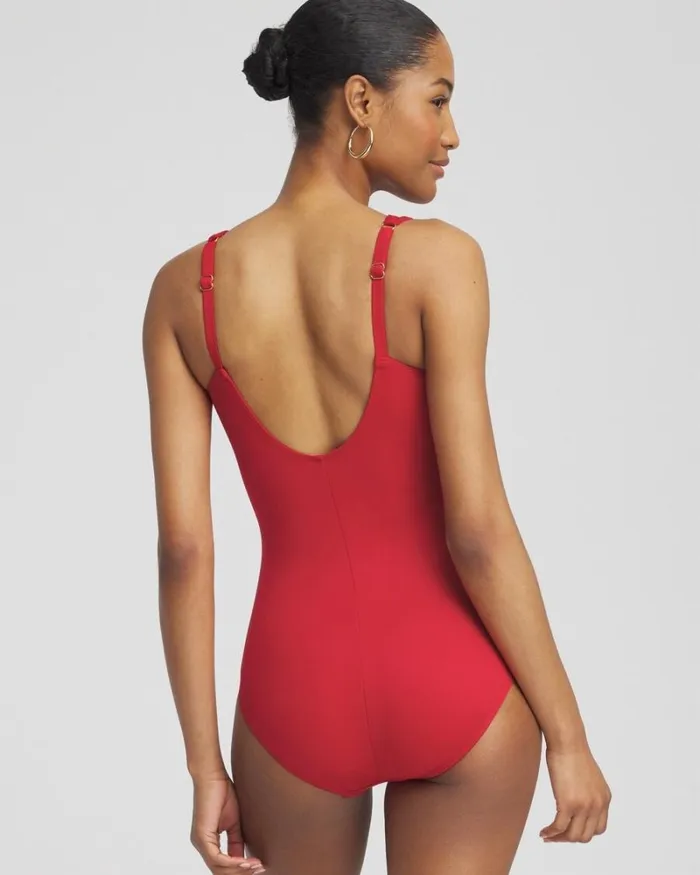Chico039s Swim Miraclesuit Razzle Dazzle Siren One Piece Red 8211 Clothing
