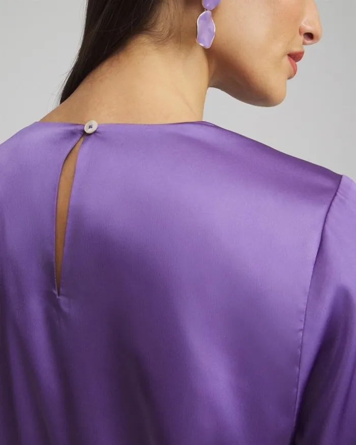 Chico039s Tops Bubble Hem Top Parisian Purple 8211 Clothing