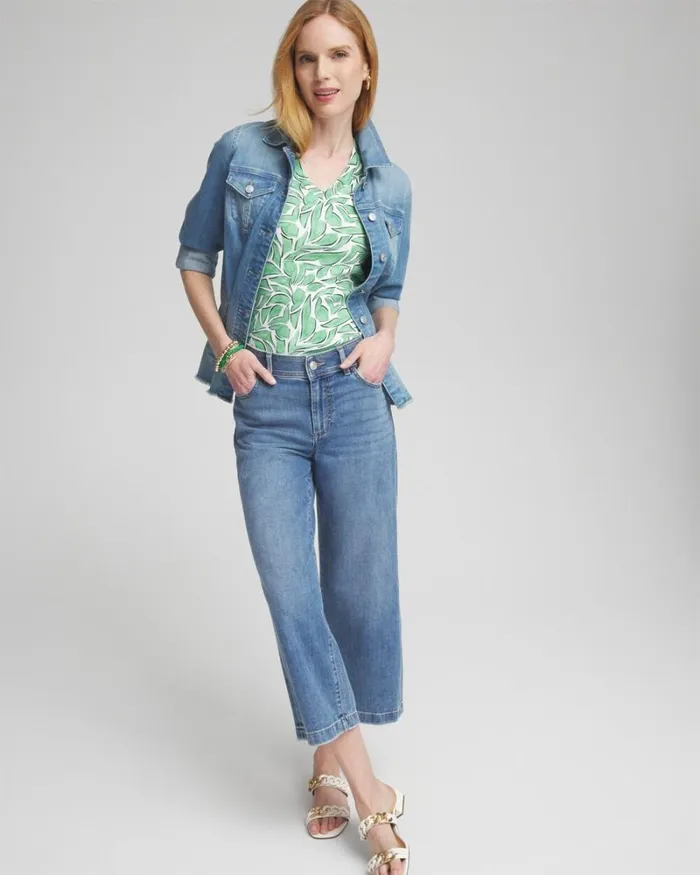 Chico039s Tops Modern Everyday Vneck Tee Grassy Green 8211 Clothing
