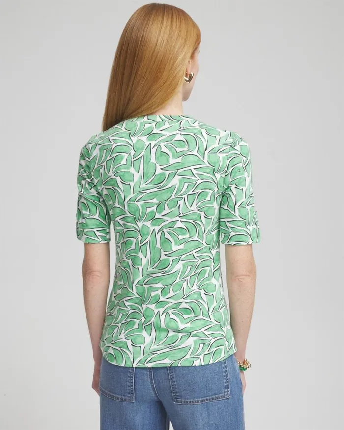 Chico039s Tops Modern Everyday Vneck Tee Grassy Green 8211 Clothing