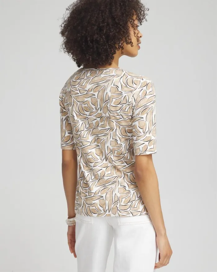 Chico039s Tops Modern Jewel Neck Tee Sycamore 8211 Clothing