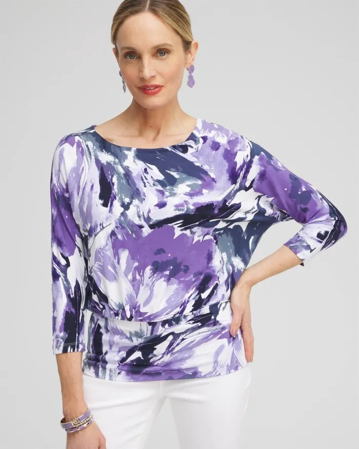 Chico039s Tops Touch Of Cool Abstract Banded Hem Top Parisian Purple 8211 Clothing Chico039s Tops Touch Of Cool Abstract Banded Hem Top Parisian Purple 8211 Clothing