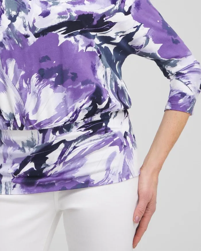 Chico039s Tops Touch Of Cool Abstract Banded Hem Top Parisian Purple 8211 Clothing Chico039s Tops Touch Of Cool Abstract Banded Hem Top Parisian Purple 8211 Clothing