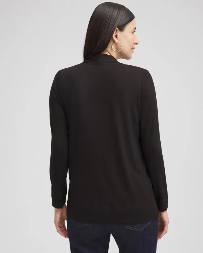 Chico039s Tops Touch Of Cool Easy Cardigan Verdant Green 8211 Clothing