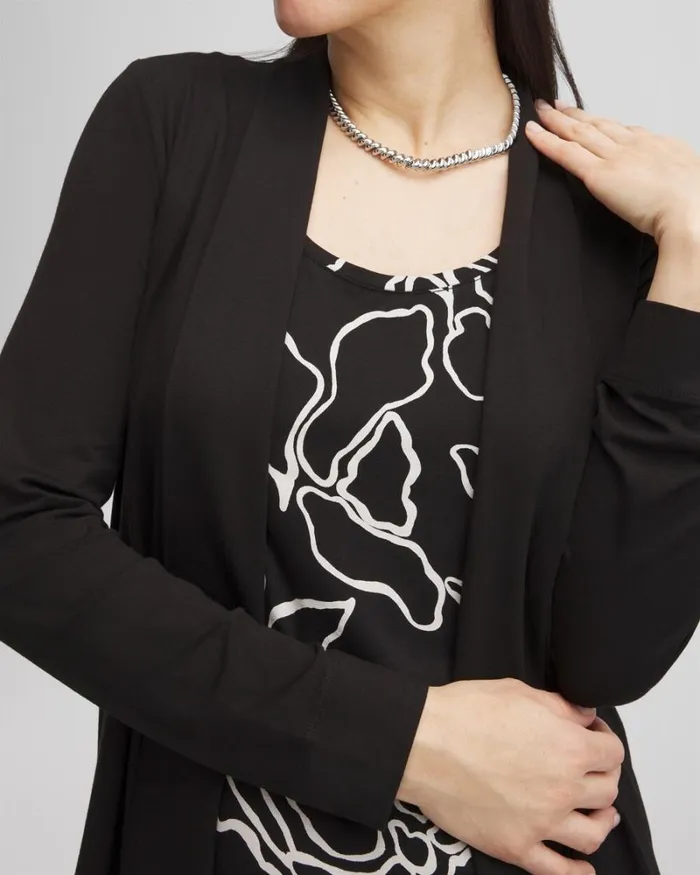Chico039s Tops Touch Of Cool Easy Cardigan Verdant Green 8211 Clothing