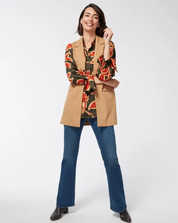 Chico039s Tops Vine Print Shirt Primordial Forest 8211 Clothing
