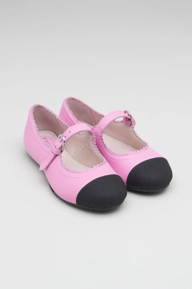 Children Ballet Flats Bloch Girls Cassiopeia Ballet Flats Rose Pink Leather