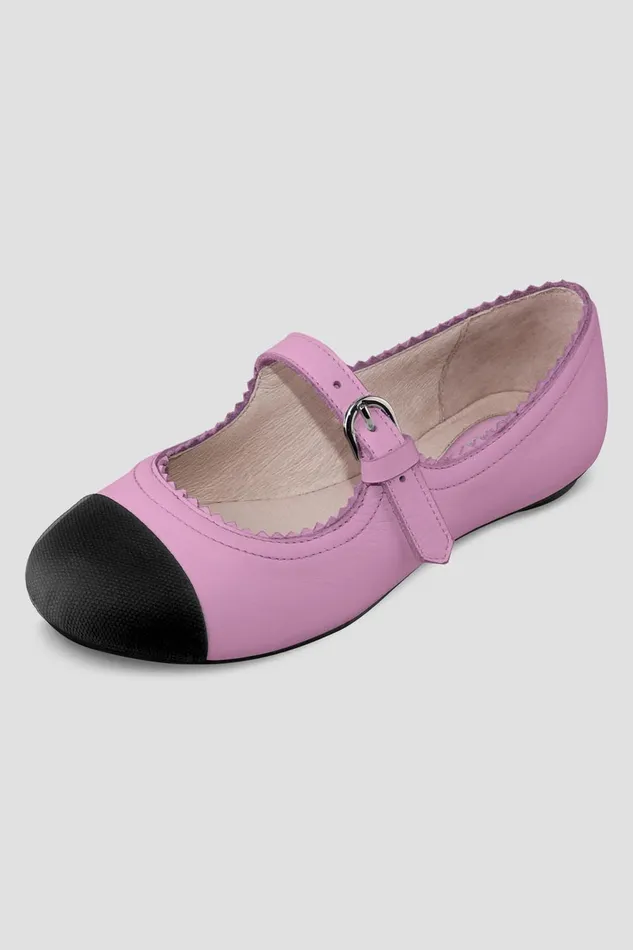 Children Ballet Flats Bloch Girls Cassiopeia Ballet Flats Rose Pink Leather