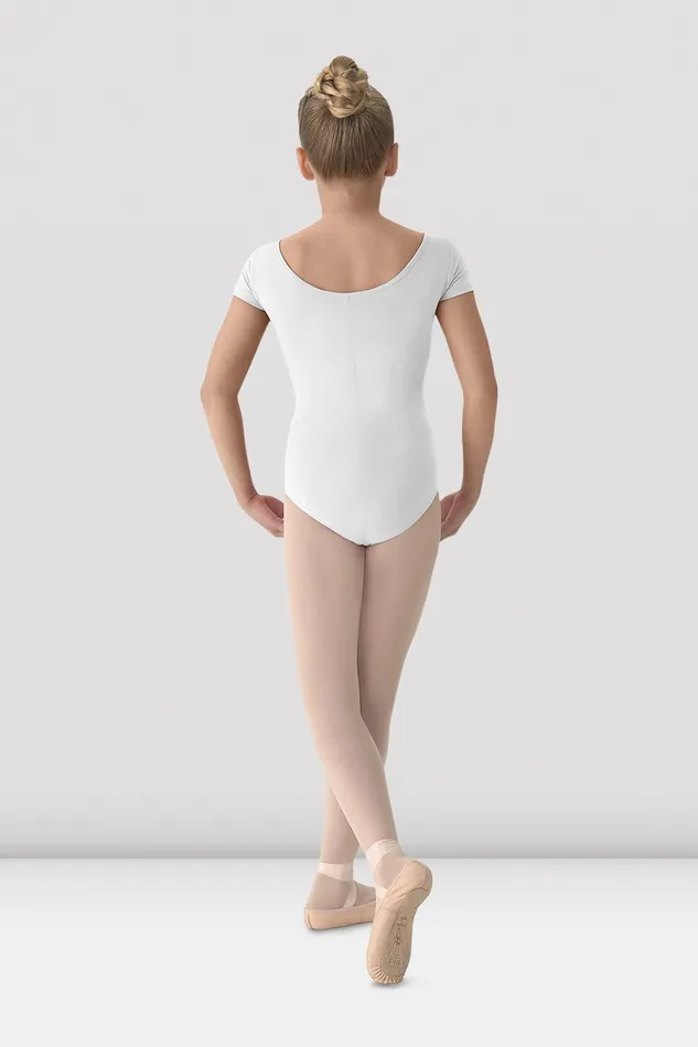Children Basics Bloch Girls Mirella Classic Short Sleeve Leotard White Children Basics Bloch Girls Mirella Classic Short Sleeve Leotard White