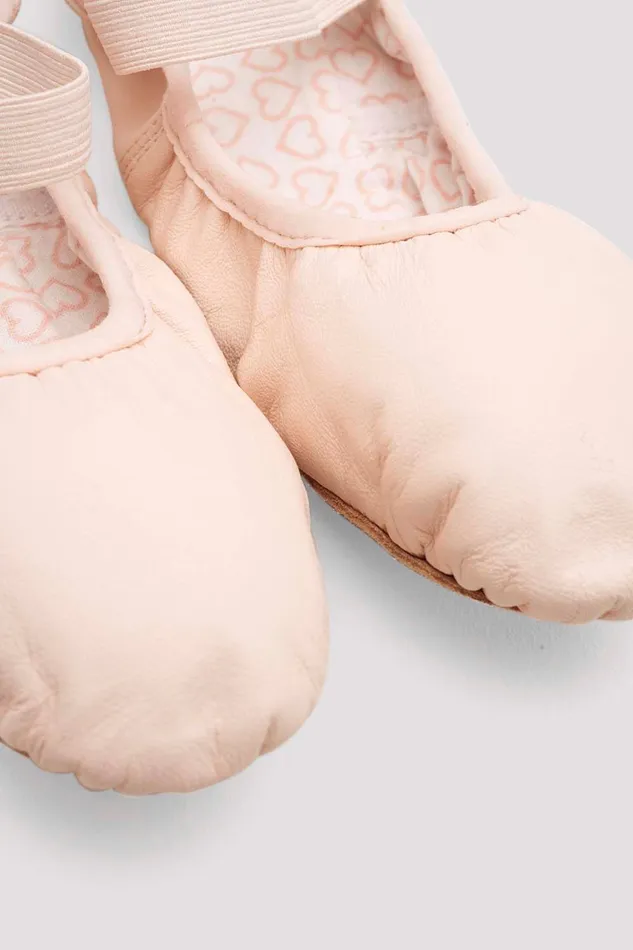 Children Bloch Childrens Belle Leather Ballet Shoes Theatrical Pink Leather Ballet