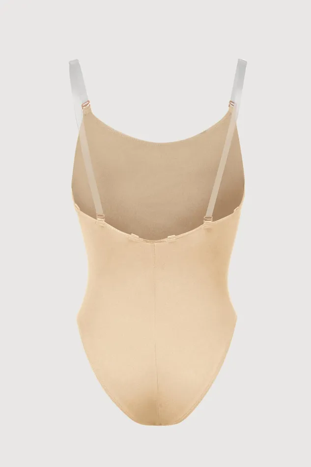 Children Girls Auva Adjustable Strap Bodysuit Sand Underwear Bloch Children Girls Auva Adjustable Strap Bodysuit Sand Underwear Bloch