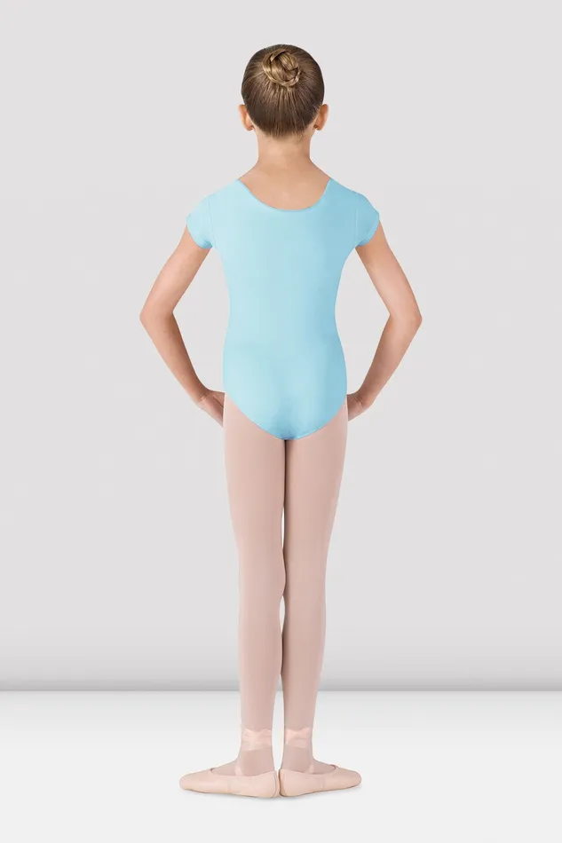 Children Girls Dujour Cap Sleeve Leotard Pastel Blue Leotards Bloch