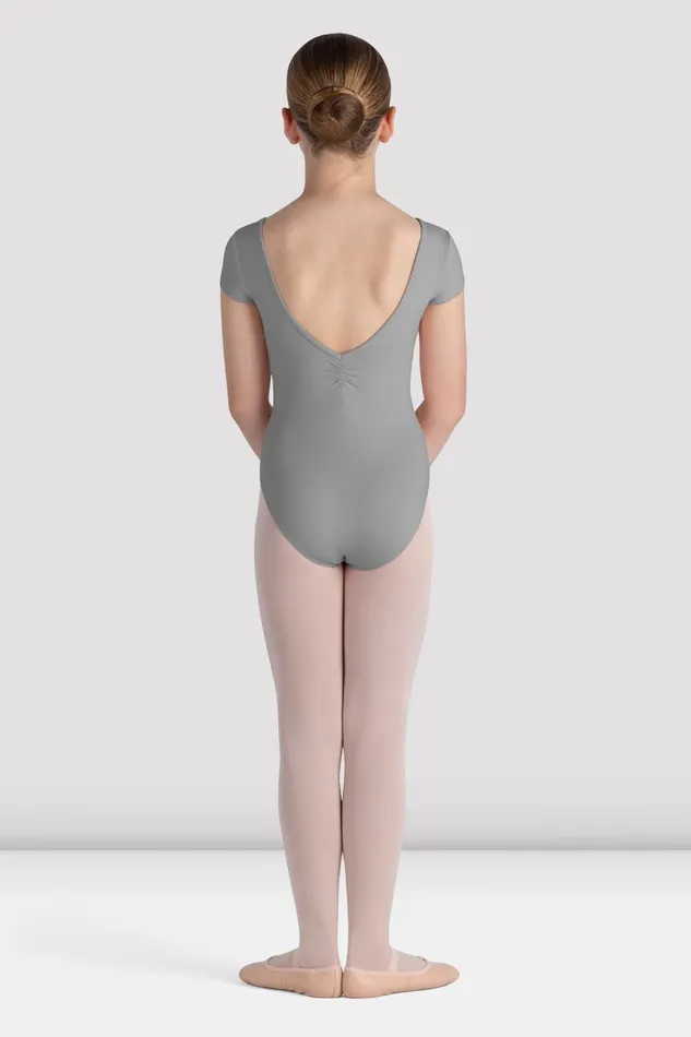 Children Leotards Bloch Girls Piper Cap Sleeve Leotard Grey