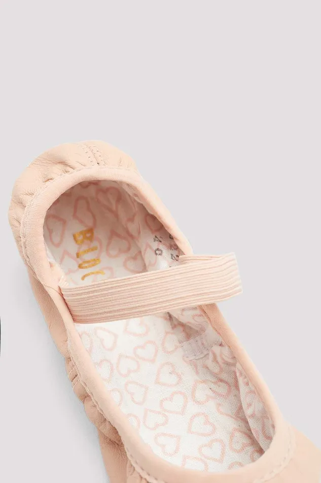Childrens Belle Leather Ballet Shoes Pink Leather Children Ballet Bloch