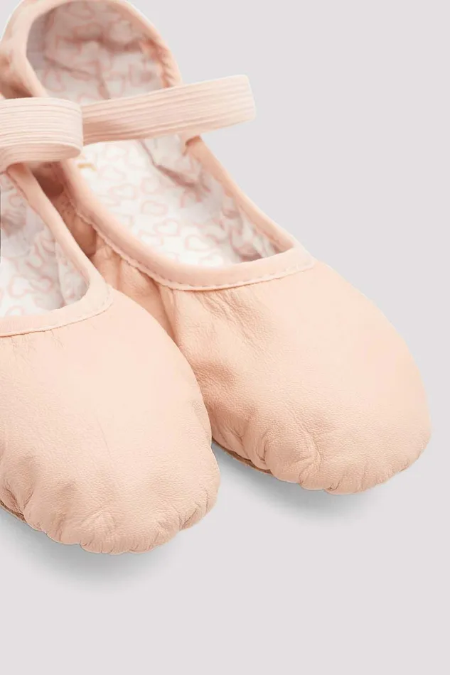 Childrens Belle Leather Ballet Shoes Pink Leather Children Ballet Bloch