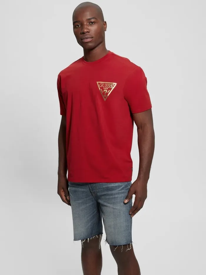 Chinese New Year Stamped Dragon Tee Chili Red Men TShirts and Tanks GUESS