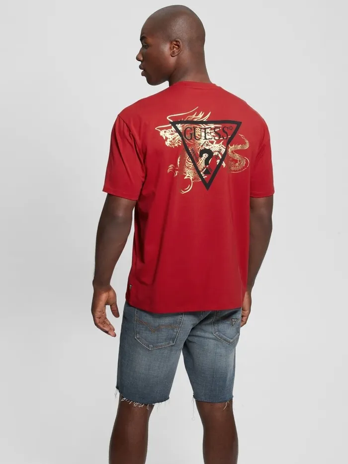 Chinese New Year Stamped Dragon Tee Chili Red Men TShirts and Tanks GUESS Chinese New Year Stamped Dragon Tee Chili Red Men TShirts and Tanks GUESS