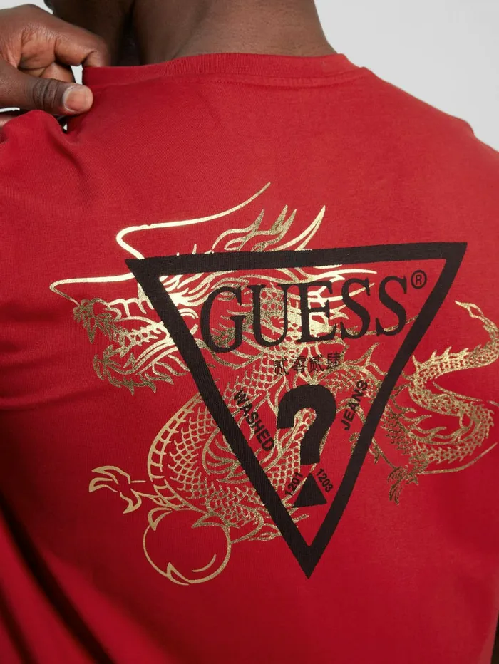 Chinese New Year Stamped Dragon Tee Chili Red Men TShirts and Tanks GUESS Chinese New Year Stamped Dragon Tee Chili Red Men TShirts and Tanks GUESS