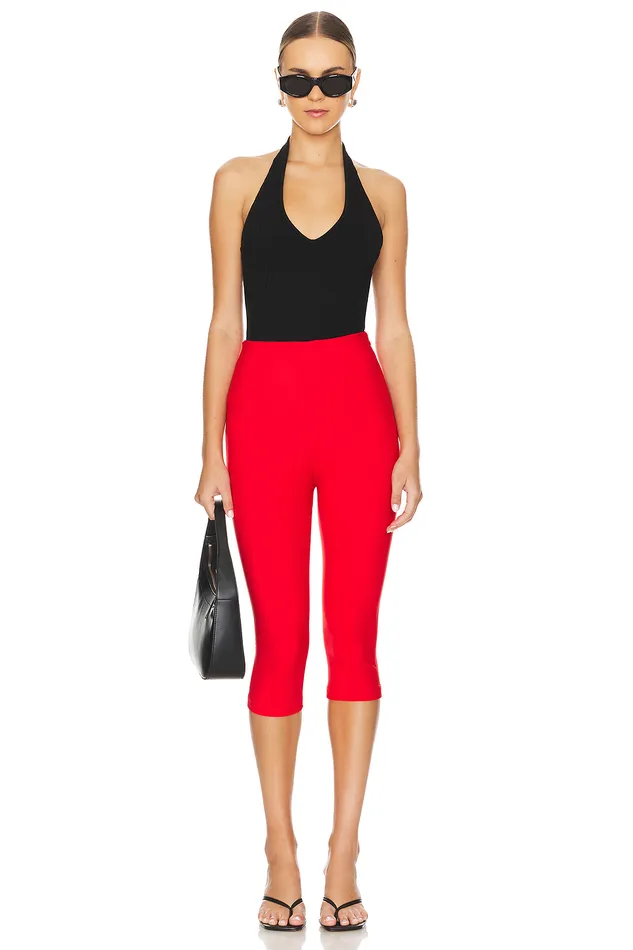 Cindy Cropped Capri Pant Red Women Lovers and Friends Pants