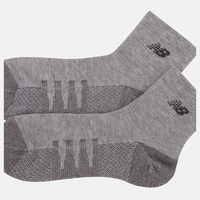 Coolmax Quarter Socks 2 Pack GREY MenWomen Socks New Balance