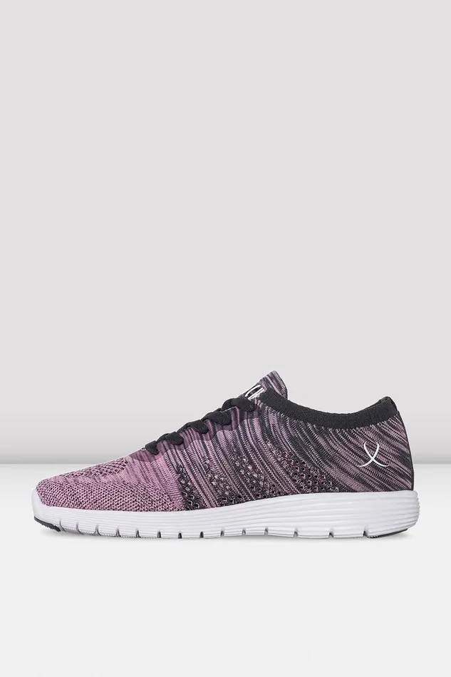 Dance Sneakers Childrens Omnia Lightweight Knitted Sneakers Pink Grey Knit 8211 Bloch Children