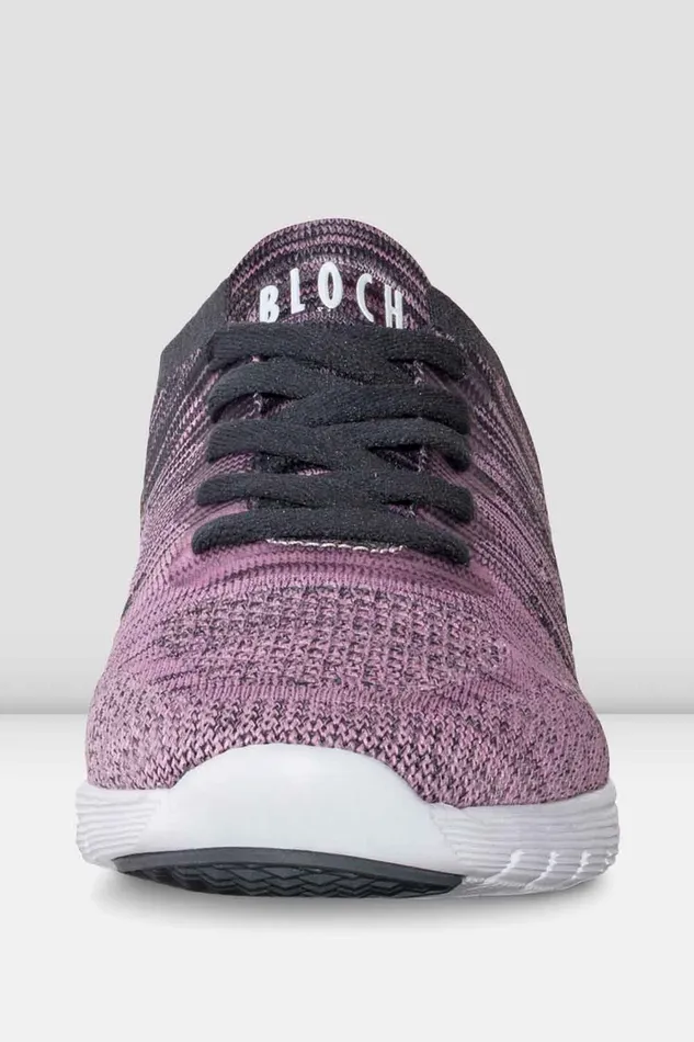 Dance Sneakers Childrens Omnia Lightweight Knitted Sneakers Pink Grey Knit 8211 Bloch Children