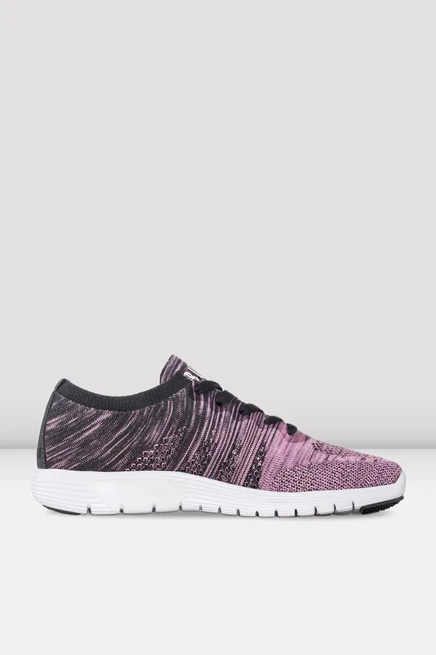 Dance Sneakers Childrens Omnia Lightweight Knitted Sneakers Pink Grey Knit 8211 Bloch Children