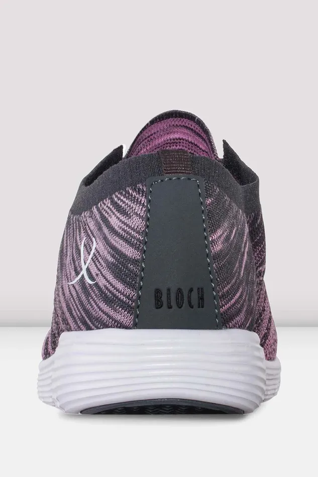 Dance Sneakers Childrens Omnia Lightweight Knitted Sneakers Pink Grey Knit 8211 Bloch Children