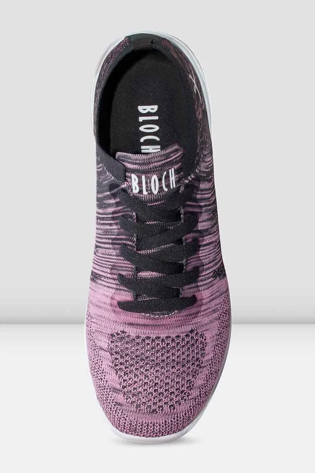 Dance Sneakers Childrens Omnia Lightweight Knitted Sneakers Pink Grey Knit 8211 Bloch Children