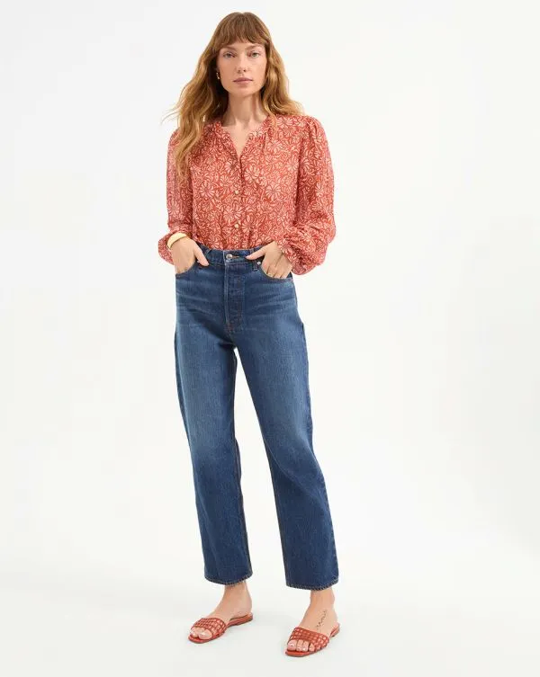Daniela StraightLeg Jean Bright Blue Women Veronica Beard Jeans