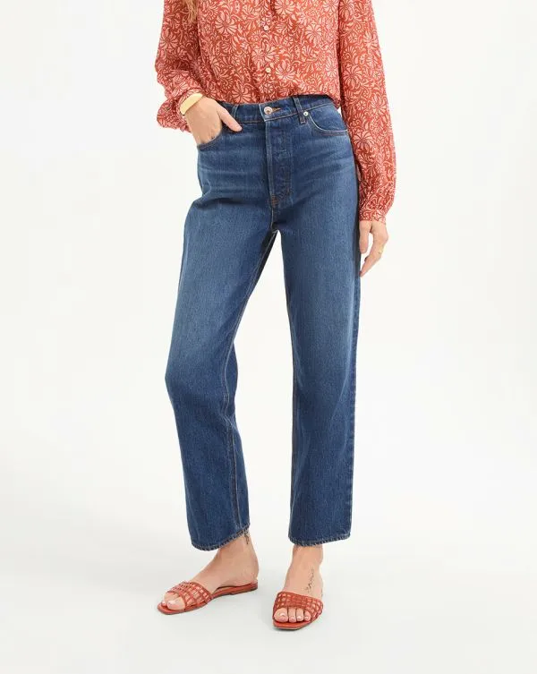 Daniela StraightLeg Jean Bright Blue Women Veronica Beard Jeans Daniela StraightLeg Jean Bright Blue Women Veronica Beard Jeans
