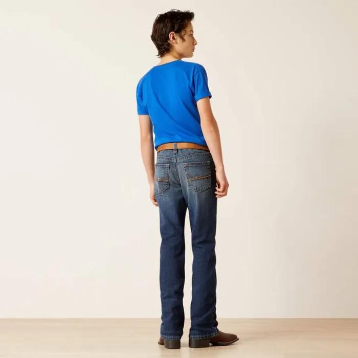 Denim Kids Ariat B4 Relaxed Dennis Boot Cut Jean Denali Denim Kids Ariat B4 Relaxed Dennis Boot Cut Jean Denali