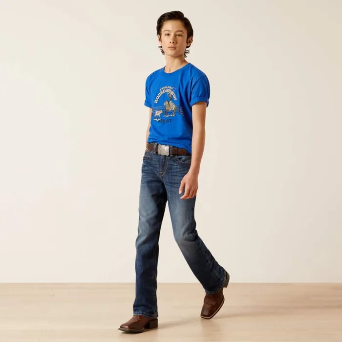 Denim Kids Ariat B4 Relaxed Dennis Boot Cut Jean Denali Denim Kids Ariat B4 Relaxed Dennis Boot Cut Jean Denali