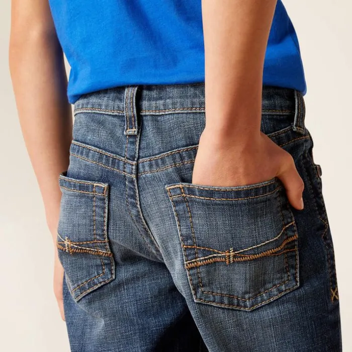 Denim Kids Ariat B4 Relaxed Dennis Boot Cut Jean Denali Denim Kids Ariat B4 Relaxed Dennis Boot Cut Jean Denali