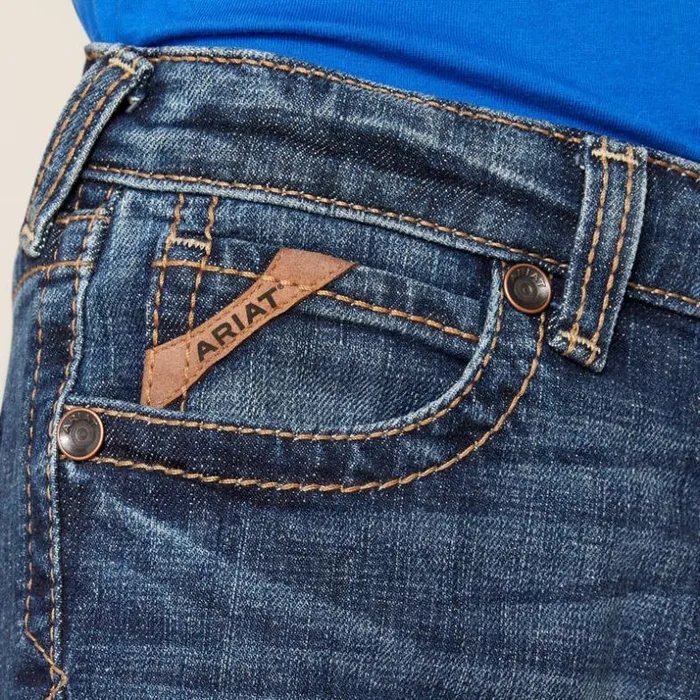 Denim Kids Ariat B4 Relaxed Dennis Boot Cut Jean Denali Denim Kids Ariat B4 Relaxed Dennis Boot Cut Jean Denali
