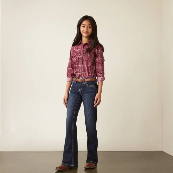 Denim Kids Ariat REAL Brianna Boot Cut Jean Naomi Denim Kids Ariat REAL Brianna Boot Cut Jean Naomi