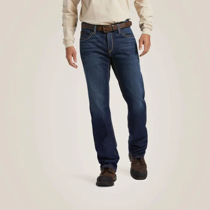 Denim Men Ariat FR M4 Relaxed DuraStretch Stillwell Boot Cut Jean Calder