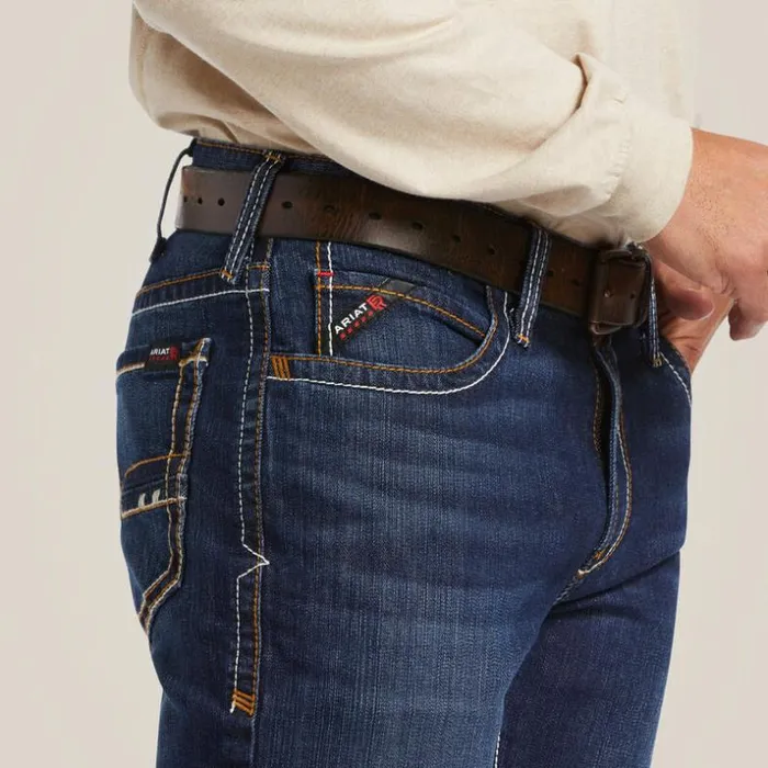Denim Men Ariat FR M4 Relaxed DuraStretch Stillwell Boot Cut Jean Calder