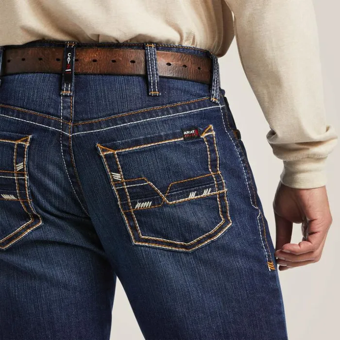 Denim Men Ariat FR M4 Relaxed DuraStretch Stillwell Boot Cut Jean Calder