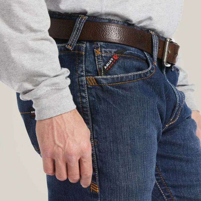 Denim Men Ariat FR M7 Slim DuraStretch Basic Straight Jean Shale