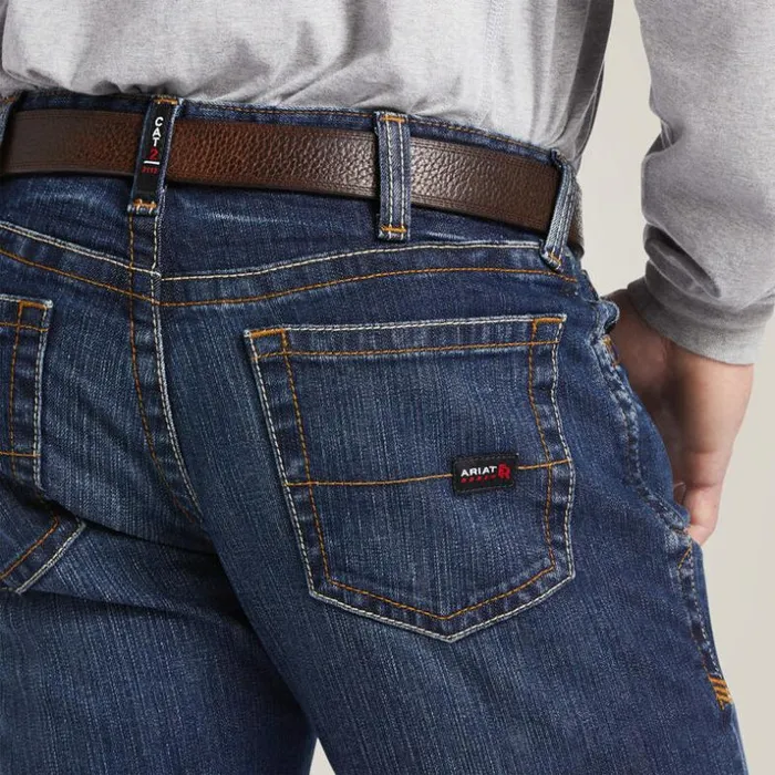 Denim Men Ariat FR M7 Slim DuraStretch Basic Straight Jean Shale