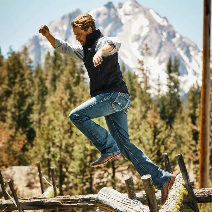 Denim Men Ariat M4 Low Rise Boundary Boot Cut Jean Gulch Denim Men Ariat M4 Low Rise Boundary Boot Cut Jean Gulch