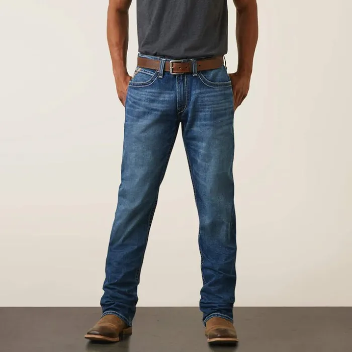 Denim Men Ariat M4 Relaxed Ranger Straight Jean Heath