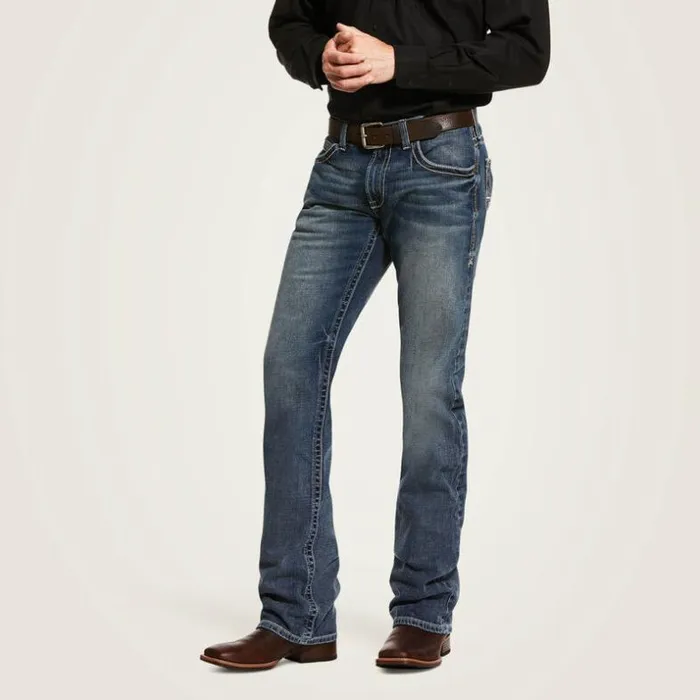 Denim Men Ariat M5 Slim Stretch Adkins Stackable Straight Leg Jean Lennox
