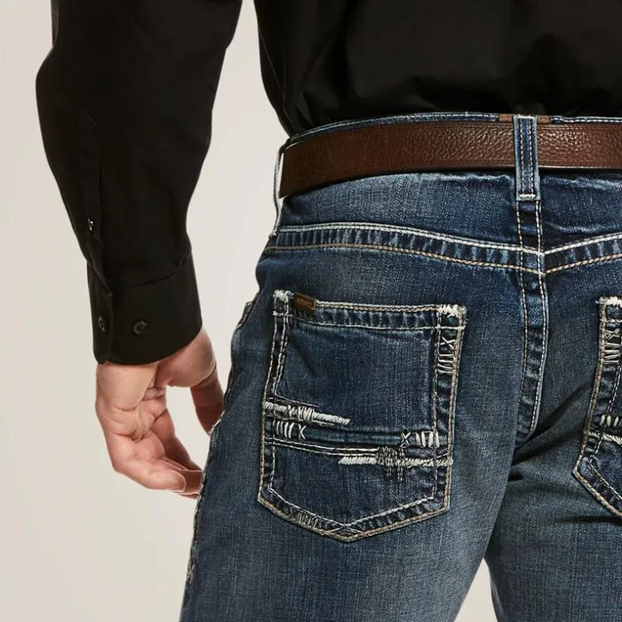 Denim Men Ariat M5 Slim Stretch Adkins Stackable Straight Leg Jean Lennox Denim Men Ariat M5 Slim Stretch Adkins Stackable Straight Leg Jean Lennox